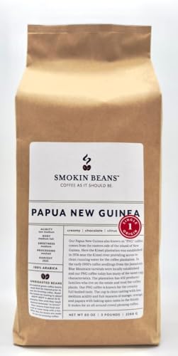 Smokin Beans Papua New Guinea Unroasted Green Coffee Beans, 5-Lb, 1ct