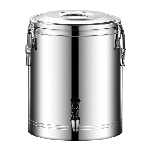 Izolowany garnek do zupy ze stali nierdzewnej z kranem, izolowany dozownik napojów do mleka, kawy, zupy (70 l) konstrukcja ze stali nierdzewnej premium