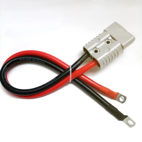 Enchufe bipolar de 600V y alta corriente con cable AWG de 20cm 5
