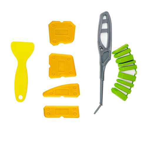 Lot de 15 grattoirs en silicone flexibles pour joints d'étanchéité dans les zones étroites sans rayures