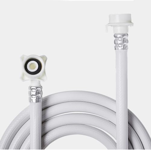 SIXRUN Tubo di Ingresso Dell'acqua per Lavatrice Durevole in PVC con Connettore in Acciaio per Utenti Rispettosi Dell'ambiente, Include 1 Tubo, Adatto per Lavatrice (#2)
