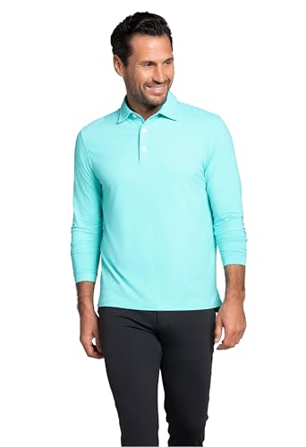 Polo manches longues homme protection solaire UPF 50+ coupe moderne vert M
