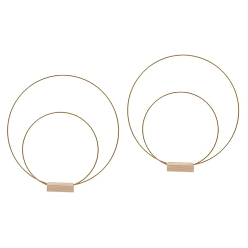 Amosfun 2 Juegos Guirnalda de Metal Ceremonia Guirnalda de vides Adornos de Mesa para Novios para la Fiesta de Bodas Adornos de Pared decoración hogar aro de Metal Marco de Planchar