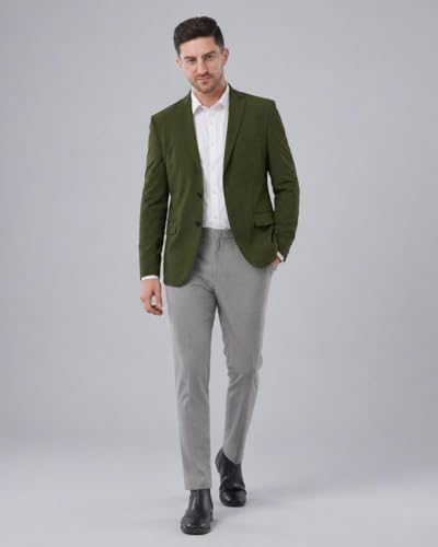 Image of SaintX Men's Premium 4-Way Comfy Stretch Sunscreen Blazer | Light Weight, Designed for Summers | Fully Lined | Comfort able Slim Fit | Wrinkle Resistant, All-Day Casual & Formal Signature Coat (JK11)