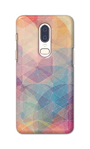Image of Printed Hard Back Cover Case for OnePlus 6 Back Cover (Crumpled Paper Design) -1803