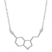 Art Attack Silvertone Serotonin Hormone Molecule DNA Chemistry Science Party Pendant Necklace