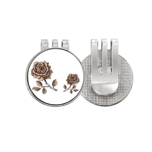 Marqueur de balle de golf émail fleur rose cadeau golfeur
