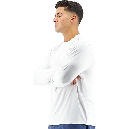 T-shirt performance TYR à manches longues blanc taille L protégeant du soleil - 3