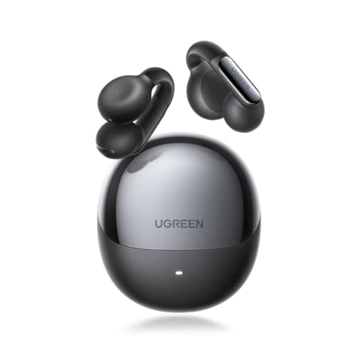 UGREEN HiTune S5 - Auriculares inalámbricos con cancelación de Ruido, Bluetooth 5.4, Llamadas claras, Ultra cómodos, con Ganchos, Conexiones de Doble Dispositivo, Resistentes IPX5