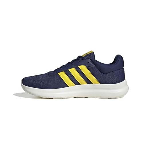 adidas Hombre Lite Racer 4.0 Shoes, Dark Blue/Yellow/Core White, 49 1/3 EU