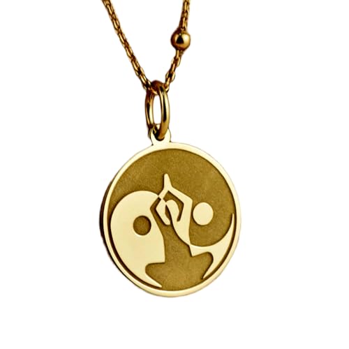 Collier médaille gravée Méditation LKBEADS, le cadeau idéal