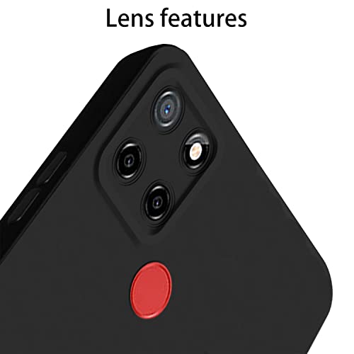 Image of Pikkme Back Cover for Realme Narzo 30A /Realme Narzo 20 /Realme C25s / Realme C25 / C12 | Slim Soft Matte Silicone Cover with Camera Protection & Shockproof Bumper Case (Black)