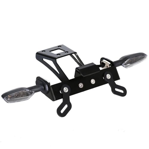 Image of Tail Tidy /Fender Eliminator for Ninja 400 Z400 Ninja250 Ninja 500 Z500 2018-2025 License Plate Bracket wth Rear Turn Signals & LED Light (Smoke)