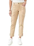 Democracy Women's Petite Ab Solution Ankle Roll Cuff Utility Pant