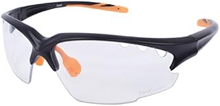 Rapid Eyewear Expert CLEAR SAFETY CYCLING AND SPORTS GLASSES for Men & Women. UV 400 Sunglasses. Impact Resistant Transparent Lenses. Also for Squash, Cricket, Running & Shooting