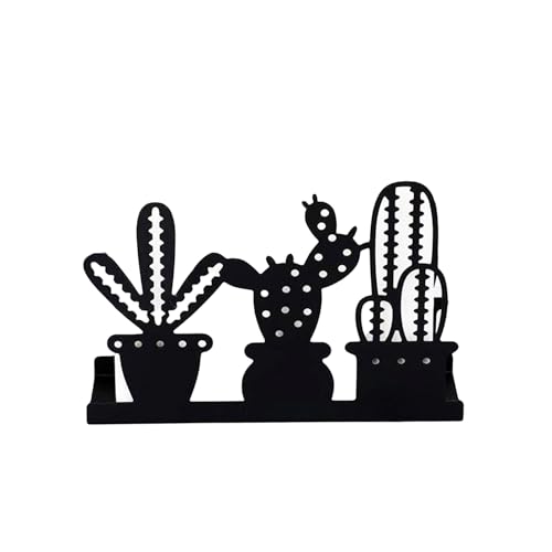 Floatdream Servilletero de Acero Inoxidable, Papel Soporte de la Servilleta, Dispensador de servilletas, Diseño de Kaktus, Para Decoración de Comedor, Sala, Bar, Cocina