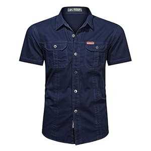 Overhemden met korte mouwen voor heren Mode Effen kleur Splicing Pocket Dagelijks Casual Eenvoudig Comfortabele losse shirts Tops Zomer