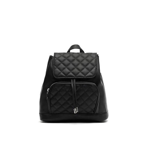 MISAKO Fiesi mochila con solapa Mujer - Fiesi Negro 28 X 27 X 12 cm