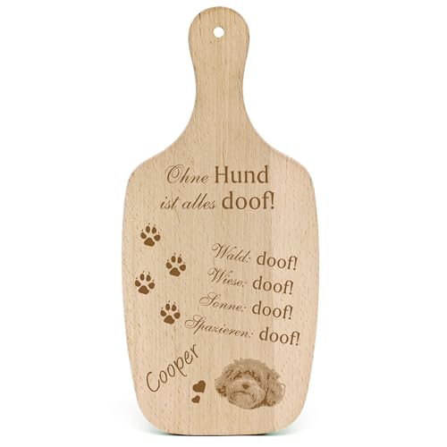 DEKOLANDO Deko Hundeschild Geschenk Hund Maltipoo -... Alles Doof- Hundeschilder Hundebesitzer Hundemama Hundepapa Hundeliebhaber Hundehalter