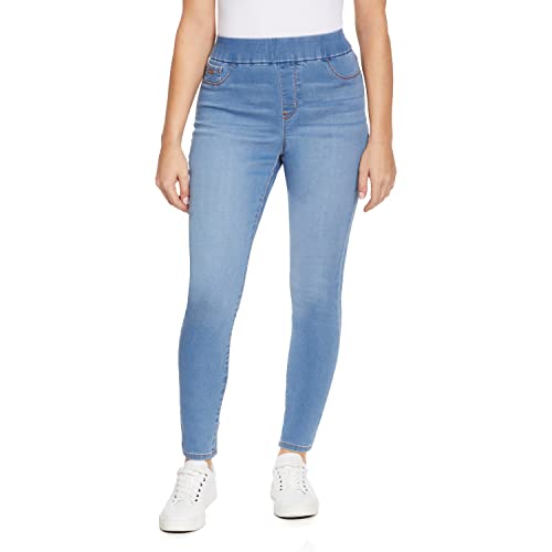 Nine West - Jegging para Mujer con un Paso Listo, Dean Wash, 34 Corto