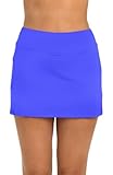 24th & Ocean Women's Swim Skort Swimsuit Bottom, Periwinkle//Solids, 16