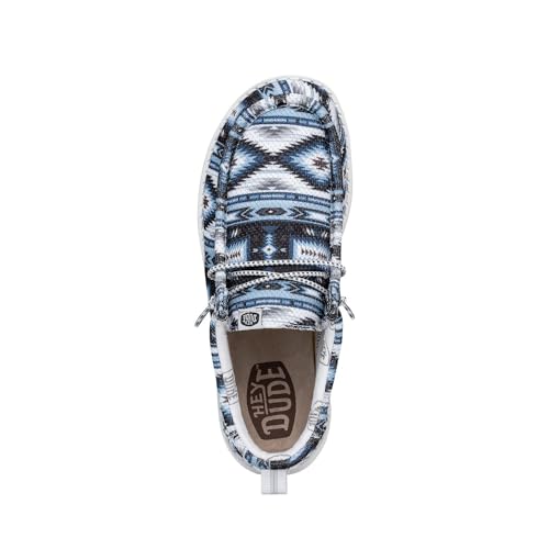 Hey Dude Wally Youth Blue Multi Size 2 | Kids Shoes | Kids Slip-on Loafers | Comfortable & Light-Weight2