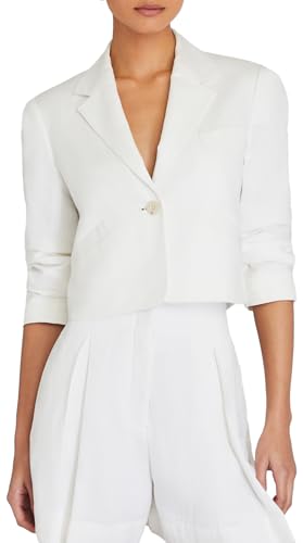Club Monaco Women's Cropped Linen Blend Blazer