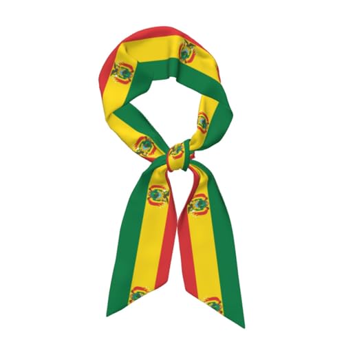 Flag of Bolivia Printed silk scarf for women, a versatile accessory for autumn and winter coats
