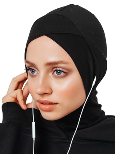 Headphone and glasses hijab, Cotton Under Scarf Tube Cap, ready to wear muslim accessories for women