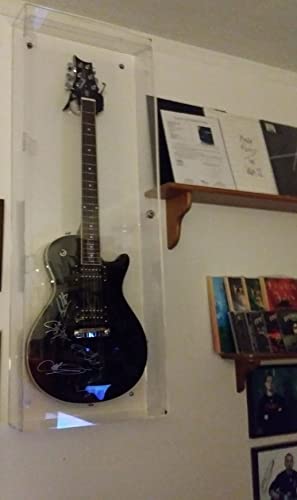 Displaygifts Electric Guitar Display Case Rack Hanger Holder Wall Mount Cabinet Lockable 98%Uv Protection #TOP4