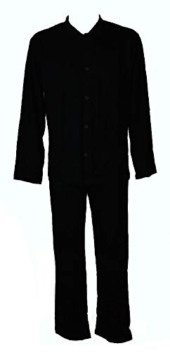 Pyjama homme coton manches longues boutons contre la transpiration nocturne confortable