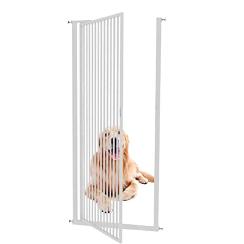ASHILD Cancello per animali domestici extra alto da 120 cm a 150 cm per cani e gatti, Cancello di sicurezza per bambini per porte/scale/corridoi, Cancello di sicurezza per interni con barriera crit