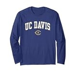 UC Davis Aggies Arch Over Logo Officially Licensed Navy Long Sleeve T-Shirt