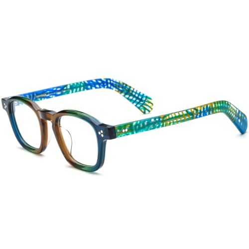 Image of HEPIDEM Acetate Glasses Frame Men Women Square Eyeglasses Optical Spectacles MZEPH