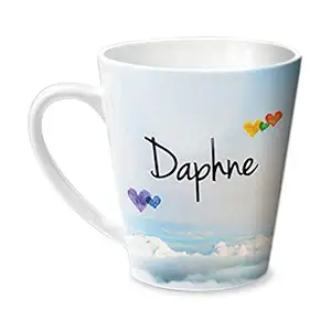 Hot Muggs Simply Love You Daphne Conical Mug Personalised Name Ceramic, 315 ml, 1 Unit