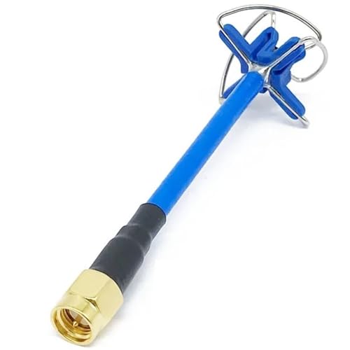 Antenne FPV 3dBi Blue SMA avec connecteur usiné haute conductivité