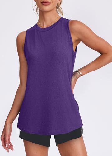 Image of Womens Workout Tank Tops Lightweight Sleeveless Shirts for Women Loose Fit Tops for Athletic Running Tennis Yoga