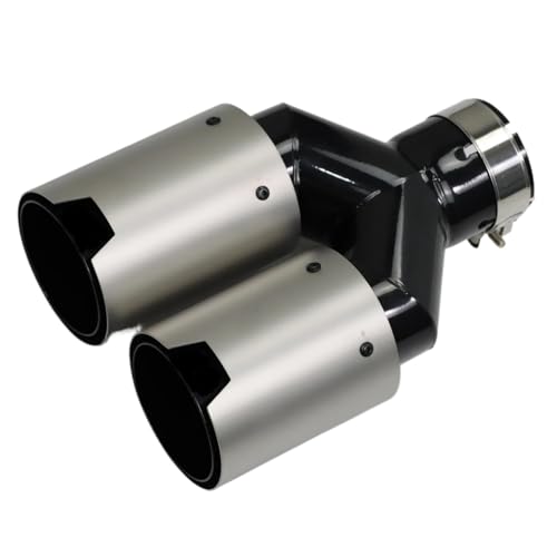 Embout silencieux double sortie en acier inoxydable ID63-OD89MM de décoration pour automobile