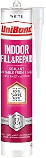 UniBond 2646328 Indoor Fill&Repair Sealant, Joint Filler for Interior Use, Ideal for Cracks, Door & Window Frame Sealant, Easy to Use White Sealant, 1x462g Cartridge