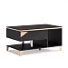 Produktbild Vicco Couchtisch Sofatisch mit Schublade Luisa weiß anthrazit 100x60cm Kaffeetisch Ablage (Anthrazit Eiche)