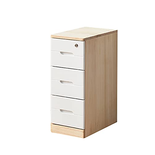 Moderna cómoda blanca con cerradura de 25 cm de ancho con almacenamiento multicapa y ruedas, ideal para sala de estar o dormitorio