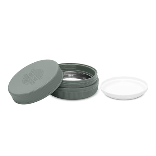 Image of JAYPEE Mini Max Lunch Box for School, Office, Ideal for Snacks and Meal, Keeps Food Hot & Fresh Insulated Stainless Steel Inner with Plastic Dish Inside for Office, College and Picnic, Green, 415 ml