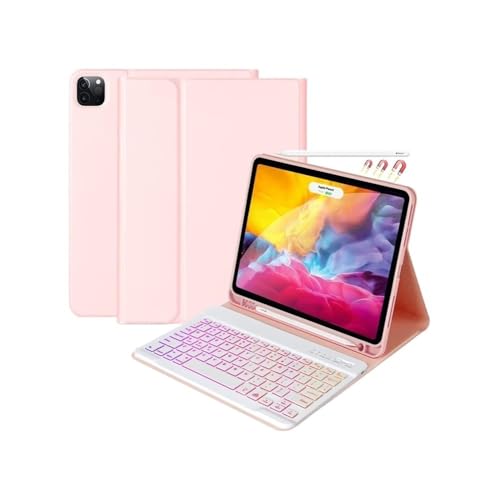 Funda teclado iPad Air 10.9 rosa con ratón que evita arañazos y acelera tu escritura