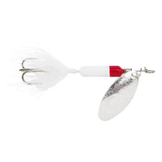 Yakima Bait Wordens 212-WHR Rooster Tail in-Line Spinner, 2 3/4", 1/4 oz, White Red