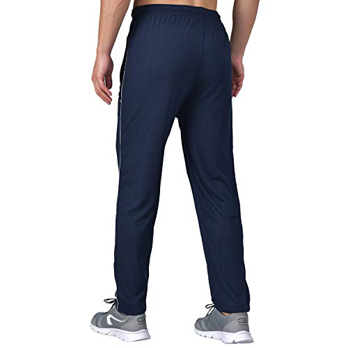 Image of eKools� Plain Trackpants for Men | Plain Trackpants | Basic Trackpants | Two Side Pockets with One Zip Pocket for Phone | 100% Cotton | Men's Trackpants (Pack of 2)