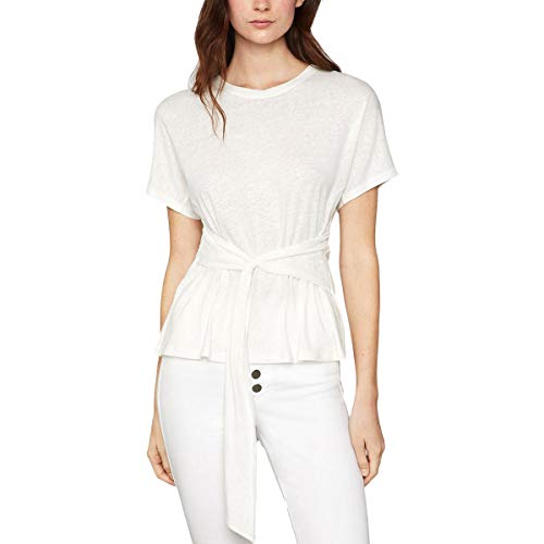 BCBGMAXAZRIA – Camiseta de manga corta para mujer – Blanco – Small