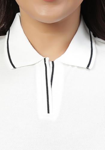 Image of Wear Your Opinion Women's Plus Size Tipped Collar Neck Polo Tshirt