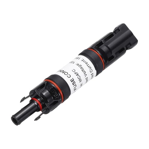 MECCANIXITY 15A Solar Fuse Holder Inline, 1000V IP67 Waterproof Male and Female Connector with Fuse...
