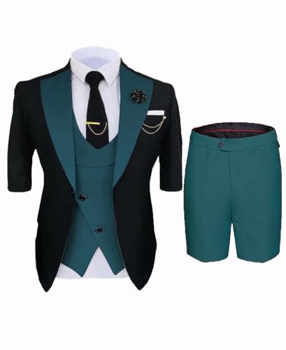 2024 Fashion Shorts Blazer Suits for Men Slim Fit Groomsmen One Button Prom Tuxedos for Summer Holiday JXZ0594