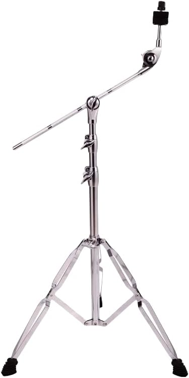 Cymbal Stand with Drum Sticks Holder, Adjust high Boom and Straight Combo,Double Braced Legs with Rubber Feet Ride and Crash cymbal stands